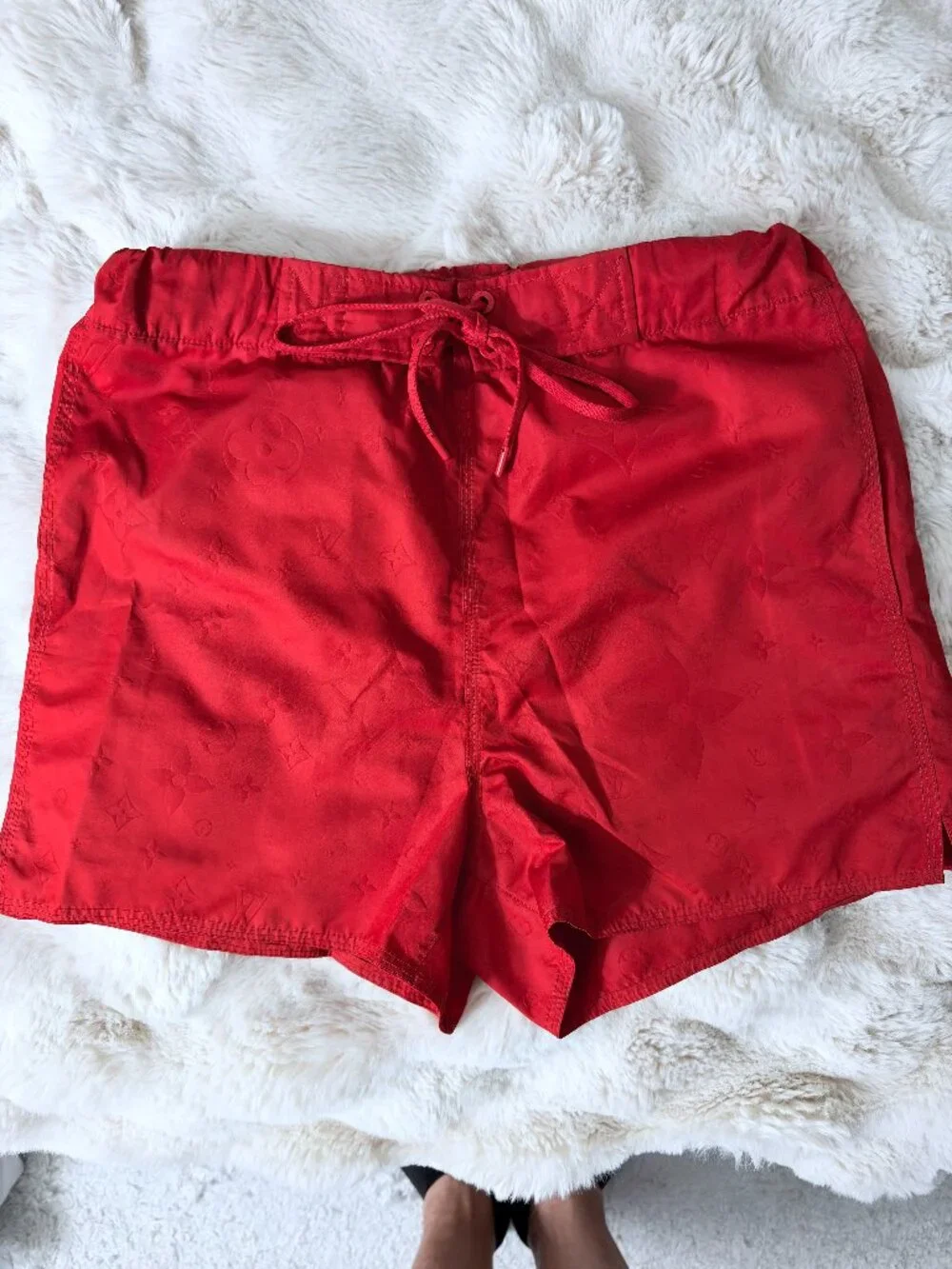Louis Vuitton 3D Pocket Monogram Board Shorts Red
